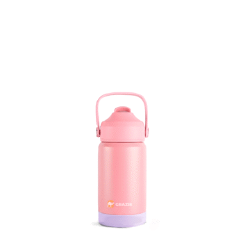 Grazie 12oz stainless steel insulated water bottle for kids with straw lid