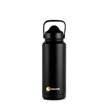 GRAZIE 32 oz Insulated Water Bottle – Stainless Steel